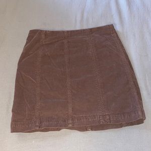 Free People Brown Mini Skirt
